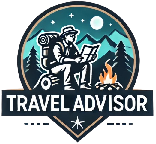 a man camping sitting in front of fire
